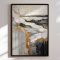 Handmade panting in a frame - Golden Rift - Mixed media