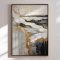 Handmade panting in a frame - Golden Rift - Mixed media