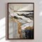 Handmade panting in a frame - Golden Rift - Mixed media