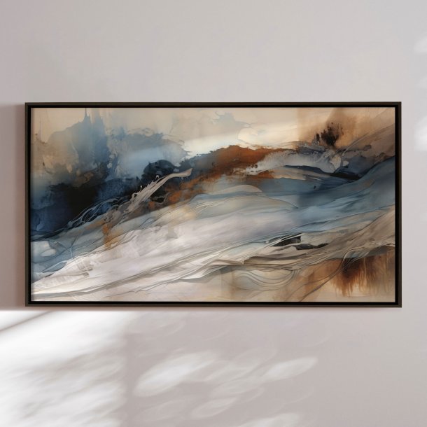 Handmade panting in frame - Desert Breeze - Mixed media