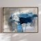Handmade panting in a frame - Midnight Currents - Mixed media