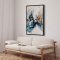 Hndlavet maleri i ramme - Dancing Shadows - Mixed media