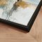 Handmade panting in a frame - Waves of Amber - Mixed media