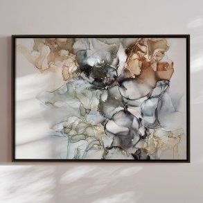 Hndlavet maleri i ramme - Contemporary Water III - Mixed media