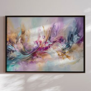 Hndlavet maleri i ramme - Colorful Explosion III - Mixed media