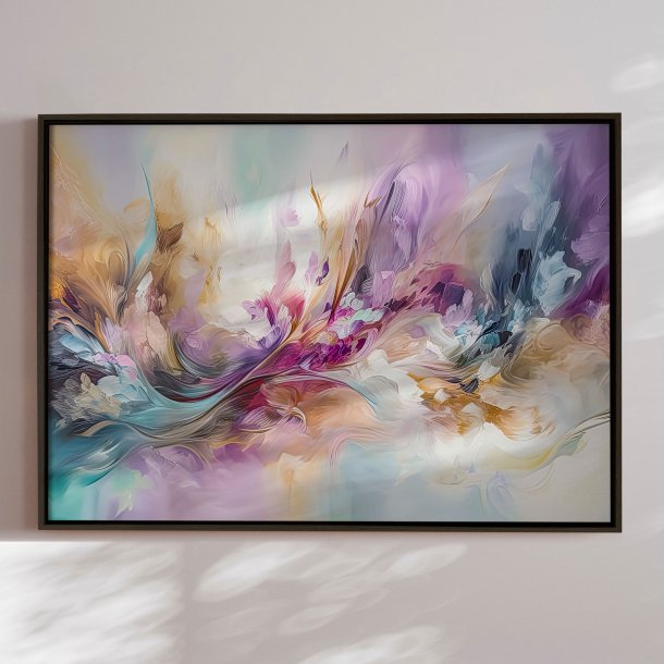 Handmade panting in a frame - Colorful Explosion III - Mixed media