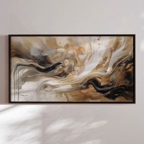 Hndlavet maleri i ramme - Brown Feeling - Mixed media