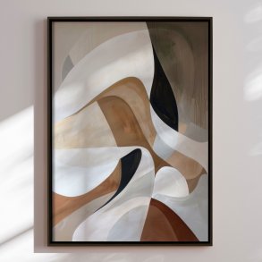 Hndlavet maleri med ramme - Mystic Motion - Mixed media