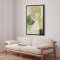 Handmade panting in frame - Emerald Balance - Mixed media
