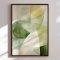 Handmade panting in frame - Emerald Balance - Mixed media