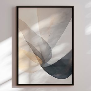 Hndlavet maleri med ramme - Veil of Silence - Mixed media