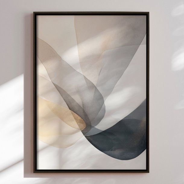 Handmade panting in a frame - Veil of Silence - Mixed media