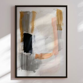 Hndlavet maleri med ramme - Soft Tension - Mixed media