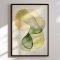 Handmade panting in frame - Whispers of Green - Mixed media