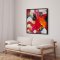 Handmade panting in frame - Red Emotions - Mixed media