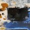 Handmade painting with black frame - Okker Feeling