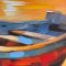 Handmade panting with frame - B�dhavn I - Mixed media