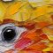Handmade panting with frame - Parrot II - Mixed media