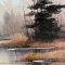 H�ndlavet maleri med ramme - Delicate Morning - Mixed media
