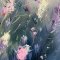 H�ndlavet maleri med ramme - Delicate Bloom - Mixed media