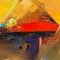 Handmade painting with frame - Abstract Confusion - Mixed media