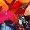 Handmade painting with frame - Abstract Mountains II - Mixed media
