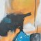 Handmade painting with black frame - Golden Dialogue - Mixed media