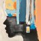 Handmade painting with black frame - Behind the Brushstrokes - Mixed media