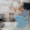 Handmade painting with black frame - Quiet Edges II - Mixed media