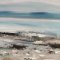 Handmade painting with black frame - Coastal Whisper - Mixed media