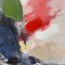 H�ndlavet maleri med sort ramme - Abstract Storm - Mixed media