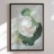 H�ndlavet maleri med sort ramme - Green Reverie - Mixed media