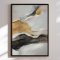H�ndlavet maleri med sort ramme - The Shape of Sound ll - Mixed media