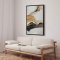H�ndlavet maleri med sort ramme - The Shape of Sound ll - Mixed media