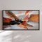H�ndlavet maleri med sort ramme - Velvet Collision - Mixed media