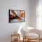 H�ndlavet maleri med sort ramme - Velvet Collision - Mixed media