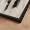 H�ndlavet maleri med sort ramme - Shifting Silence - Mixed media
