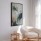 H�ndlavet maleri med sort ramme - Faded Echoes II - Mixed media