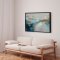 H�ndlavet maleri med sort ramme - Northern Calm - Mixed media