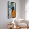 H�ndlavet maleri med sort ramme - Golden Dialogue ll - Mixed media