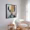 H�ndlavet maleri med sort ramme - Muted Identity - Mixed media
