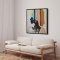H�ndlavet maleri med sort ramme - Behind the Brushstrokes - Mixed media