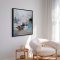 H�ndlavet maleri med sort ramme - Quiet Edges II - Mixed media