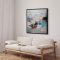H�ndlavet maleri med sort ramme - Quiet Edges II - Mixed media