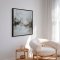 H�ndlavet maleri med sort ramme - Fragments of Calm - Mixed media