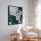 H�ndlavet maleri med sort ramme - Soft Geometry ll - Mixed media