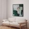 H�ndlavet maleri med sort ramme - Soft Geometry ll - Mixed media