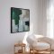 H�ndlavet maleri med sort ramme - Soft Geometry - Mixed media