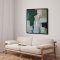 H�ndlavet maleri med sort ramme - Soft Geometry - Mixed media