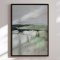 H�ndlavet maleri med sort ramme - Faded Shoreline ll - Mixed media